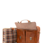 Borsa a mano unisex in vera pelle Made in Italy 4575-MIELE Alessia Firenze