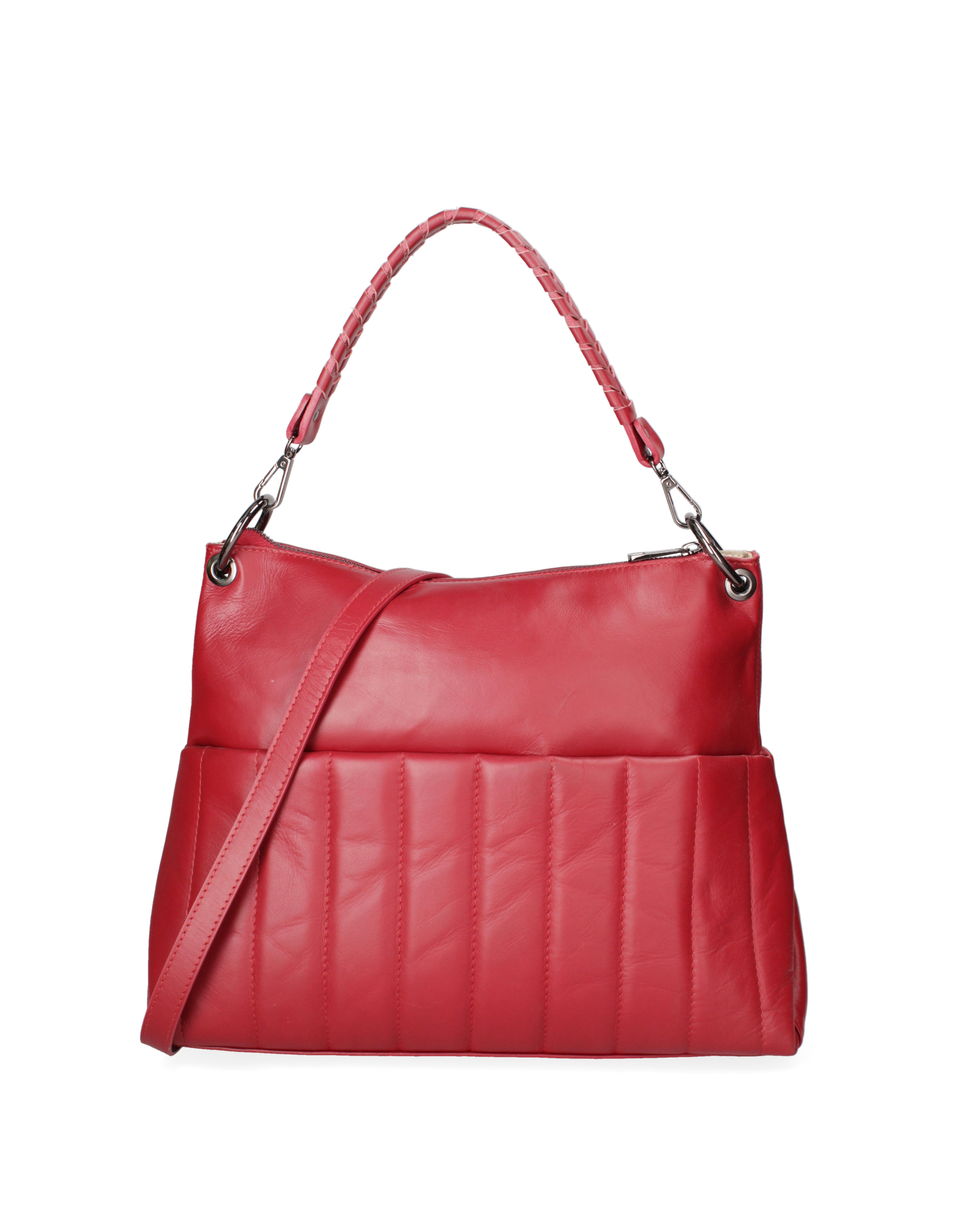 Seraphina Pro Borsa a spalla da donna Vera pelle 3920-S10 RUBINO Gave Lux