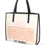 Favignana Borsa a spalla donna Tela e Vera Pelle 5370-12-NERO Gave Lux