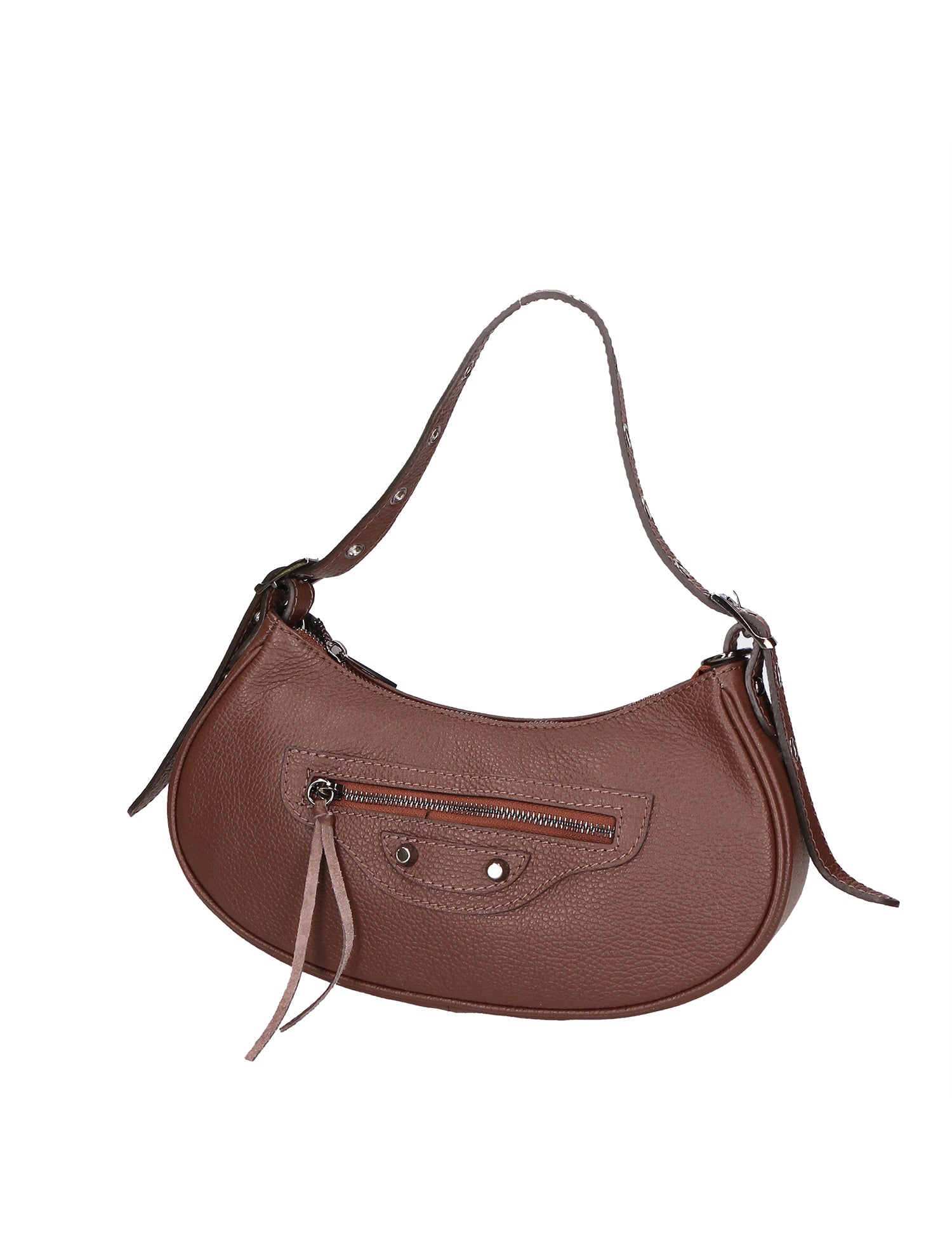 Loredana Borsa a spalla da donna Vera pelle 06548-CIOCCOLATO Gave Lux
