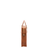 Borsa a mano unisex in vera pelle Made in Italy 4410-MIELE Alessia Firenze