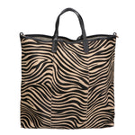Borsa a mano da donna Vera pelle MYB-6037-FW-ZEBRA NERO CUOIO My Best Bag
