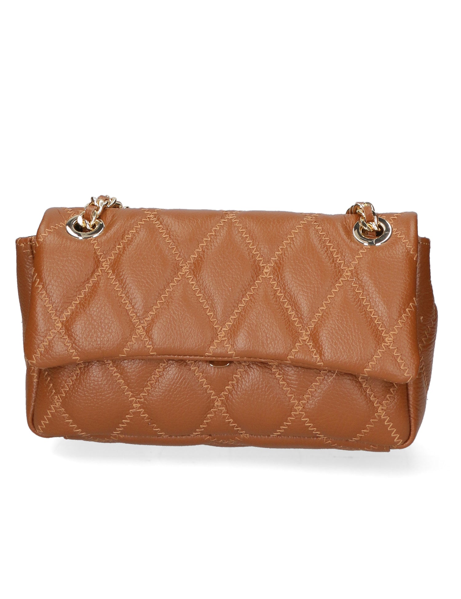 Ludovica Borsa a tracolla da donna Vera pelle 04228-D17 CUOIO SCURO DARK COGNAC Gave Lux