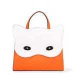 Arancia Borsa a mano da donna 100% pelle 8969-ARANCIO+BIANCO Gave Lux