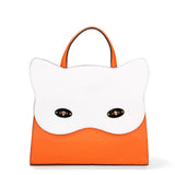 Arancia Borsa a mano da donna 100% pelle 8969-ARANCIO+BIANCO Gave Lux