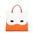 Arancia Borsa a mano da donna 100% pelle 8969-ARANCIO+BIANCO Gave Lux