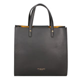 Borsa a mano da donna 100% pelle artigianale MYB-6016-FW-P 636 NERO BLACK My Best Bag