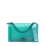 Borsa a mano da donna 100% PVC FLAT M-MARINA BLU Marc Ellis