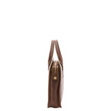 Borsa a mano unisex vera pelle Made in Italy 4454-TESTA DI MORO Alessia Firenze