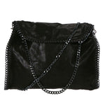 Willelmina Borsa a spalla da donna 100% PU Leather N-9606-NERO Gave Lux