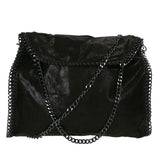 Willelmina Borsa a spalla da donna 100% PU Leather N-9606-NERO Gave Lux