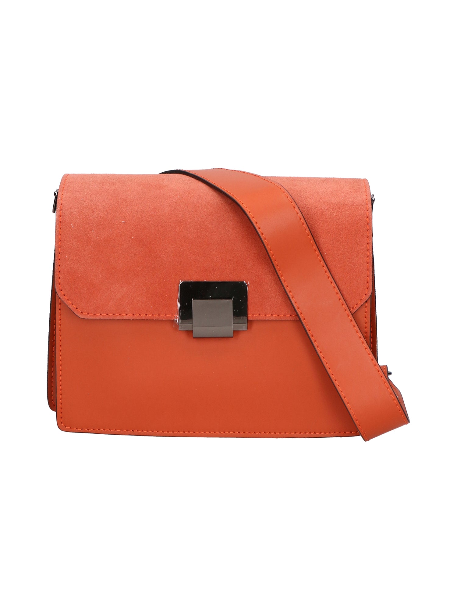Palmira Borsa a spalla da donna Vera pelle 556014-ARANCIO ORANGE Gave Lux