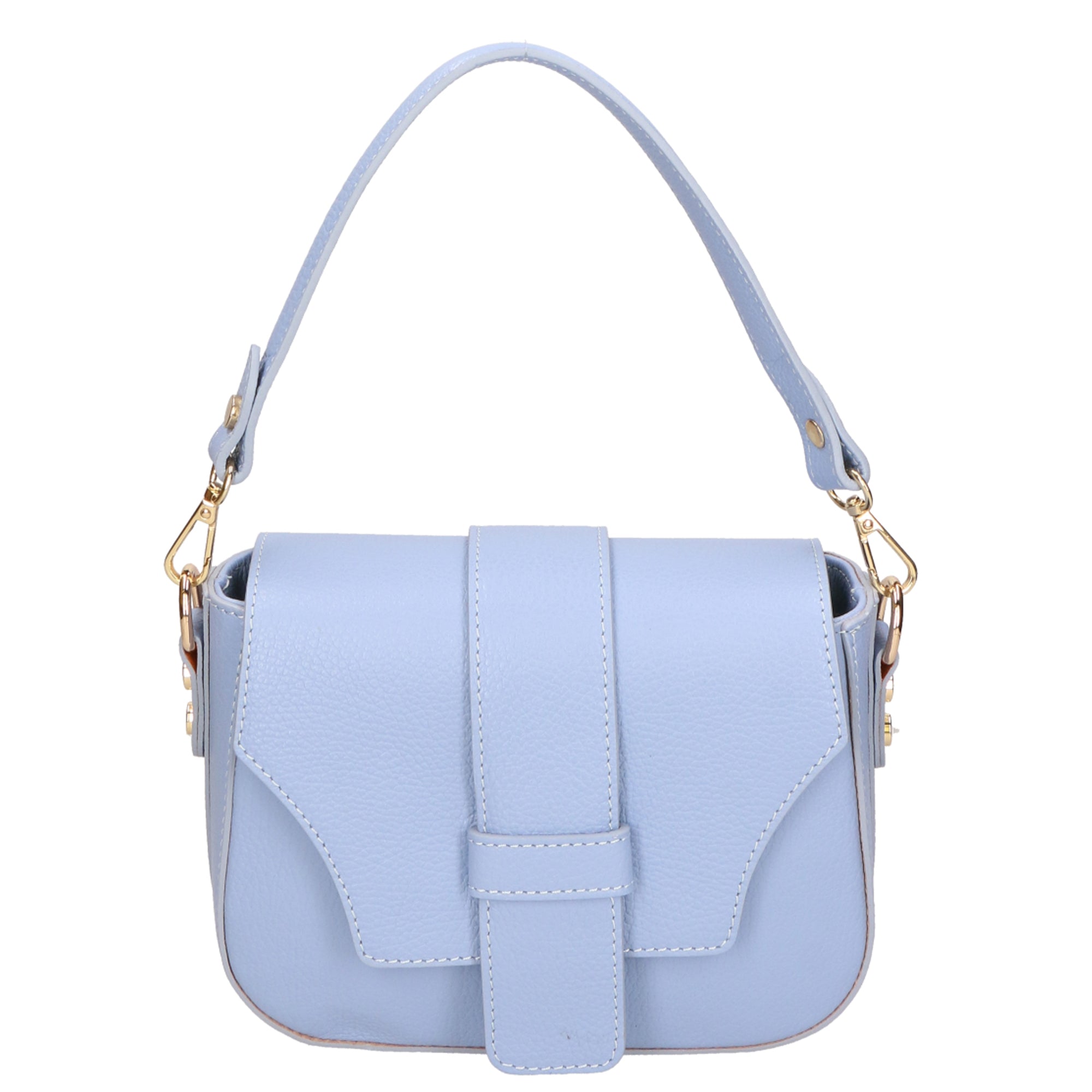 Ileana Borsa a spalla da donna Vera pelle 06282-D220 AZZURRO Gave Lux