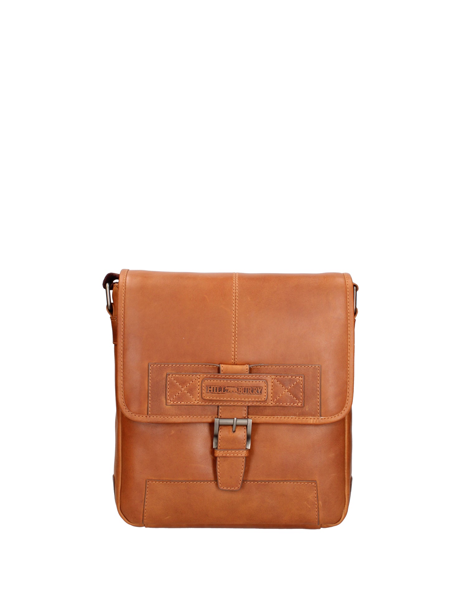 Borsa a tracolla uomo in pelle Cuoio grasso di vitello HILB-2089-CUOIO Hill Burry