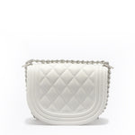 Borsa a mano da donna 100% PVC FLAT ZOE-OFF BLANC + SILVER Marc Ellis