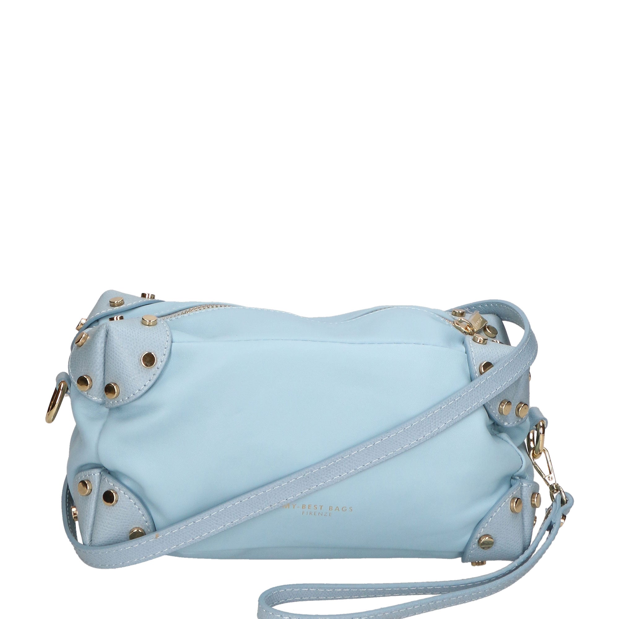 Borsa a tracolla da donna 100% pelle MYB-7013-SS-CIELO G1+P631 CIELO My Best Bag