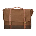 Minerva Borsa a mano unisex Canvas e pelle ZG3011-FANGO TAUPE Gave Lux