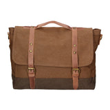 Minerva Borsa a mano unisex Canvas e pelle ZG3011-FANGO TAUPE Gave Lux