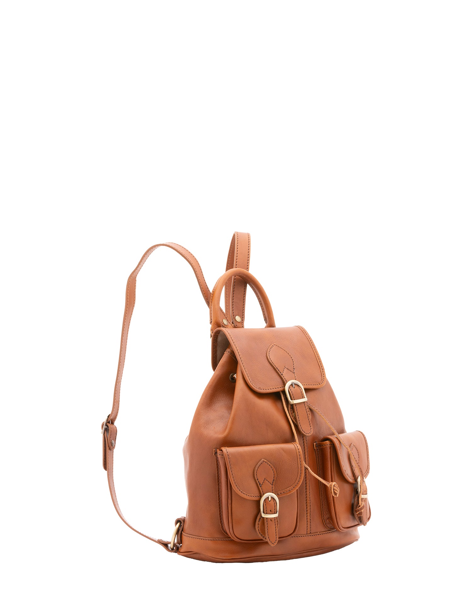 Zaino in vera pelle unisex Made in Italy 4030-MIELE Alessia Firenze