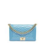 Borsa a mano da donna 100% Pvc FLAT M MANHATTAN-NORSE BLUE + LIGHT GOLD Marc Ellis