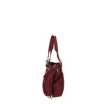 Borsa a Spalla in Vera Pelle Bordeaux