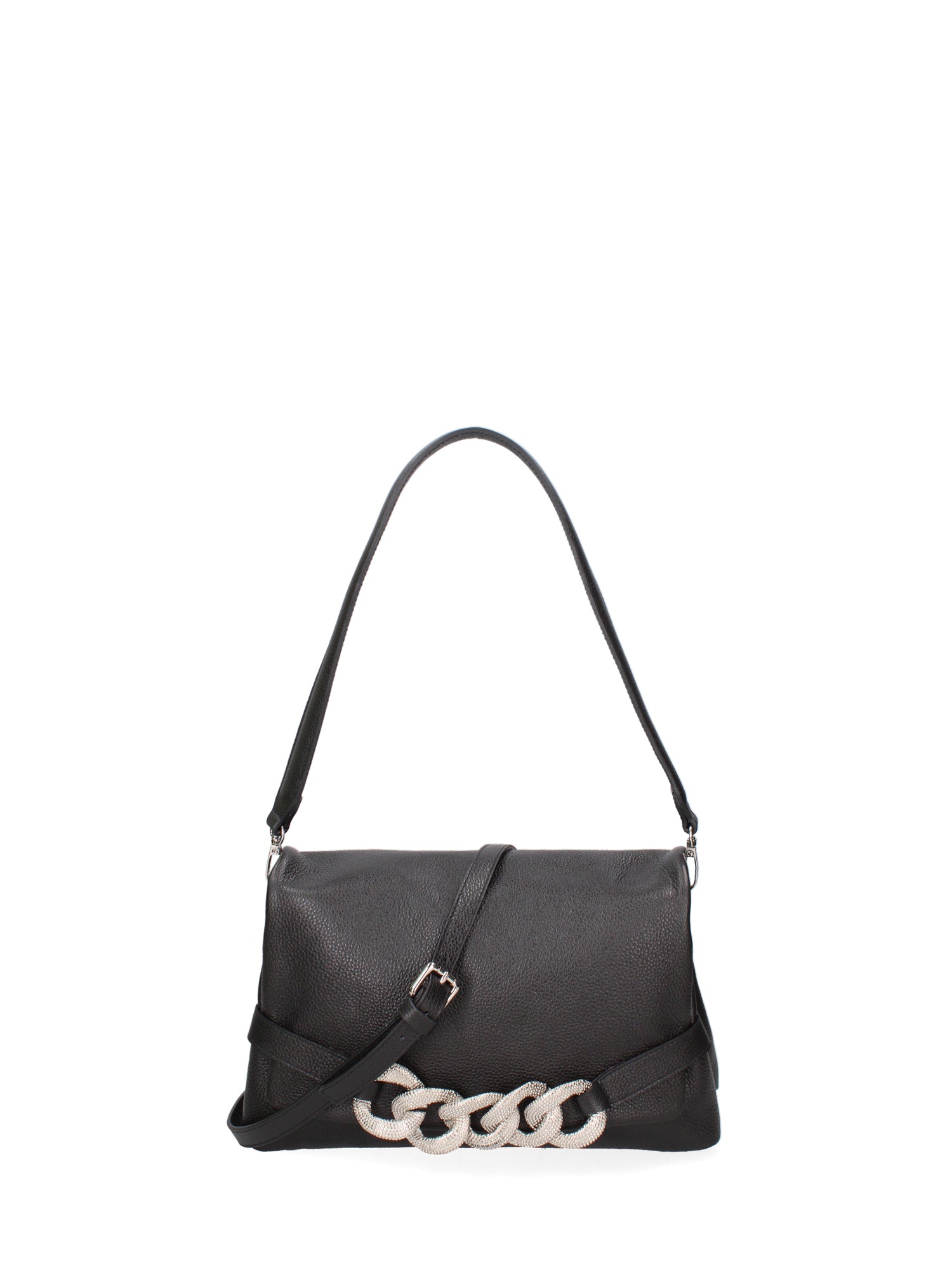 Borsa a spalla da donna 100% vera pelle JR-W-1160M-DO-BLACK + GOLD John Richmond