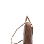 Zaino unisex in vera pelle Made in Italy 100% cotone 4592-TESTA DI MORO Alessia Firenze
