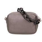 Barbara Borsa a spalla da donna Vera pelle 05706-D27 GRIGIO SCURO DARK GREY Gave Lux