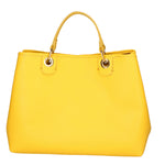 Azurite Borsa a mano da donna 100% pelle 06105-D64 GIALLO YELLOW Gave Lux