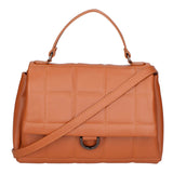 Purple Women's Handbag in Genuine Leather Made in Italy 17x28x7 cm