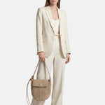Borsa a Tracolla in Dollaro Leather Giallo