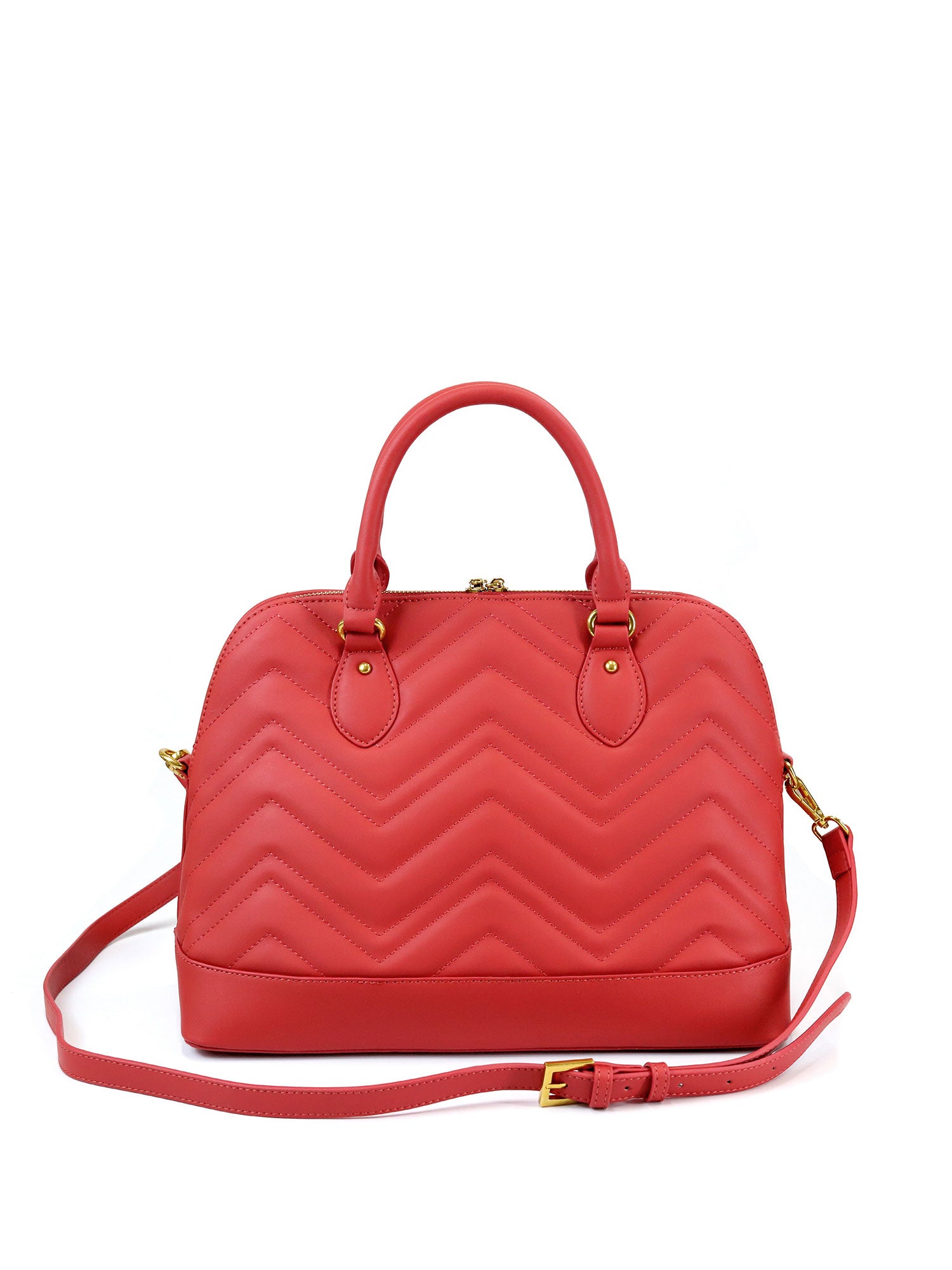 Borsa a mano da donna 100% pelle vegana PU GGB016RED Gabriella G Firenze