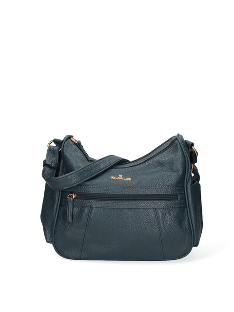 Borsa a tracolla da donna Ecopelle BC1383-BLUE