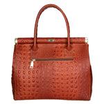Deborah Borsa a mano da donna Pelle Croco Stampata 7727-C17 CUOIO COGNAC Gave Lux