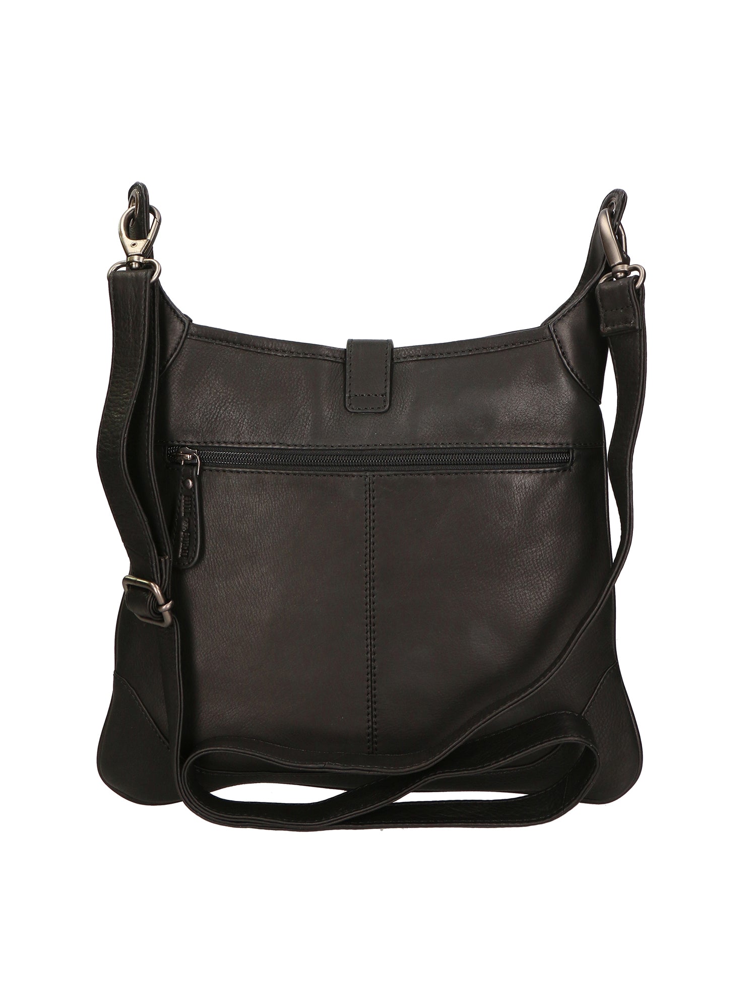 Borsa a tracolla da uomo in vera pelle RFID HILB-6169-NERO Hill Burry