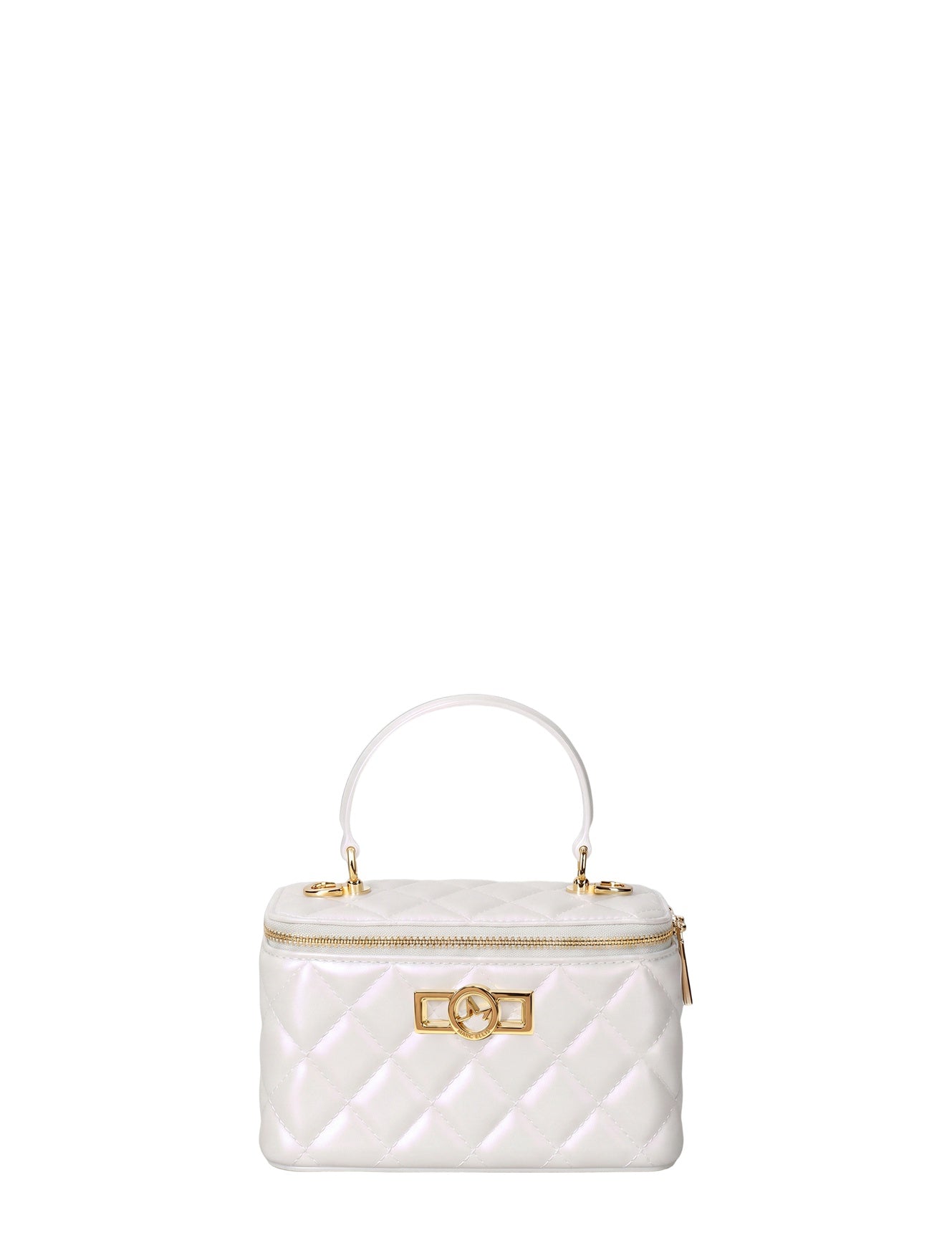 Borsa a Spalla in 100% Pu Vegan Leather Panna