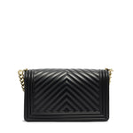 Borsa a mano da donna 100% PVC FLAT M-BLACK + LIGHT GOLD Marc Ellis