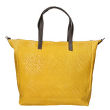 Emerenziana Borsa a spalla da donna Vera pelle 80058-GIALLO Gave Lux