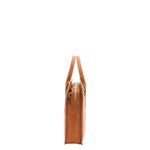 Borsa a mano unisex vera pelle Made in Italy 4454-MIELE Alessia Firenze
