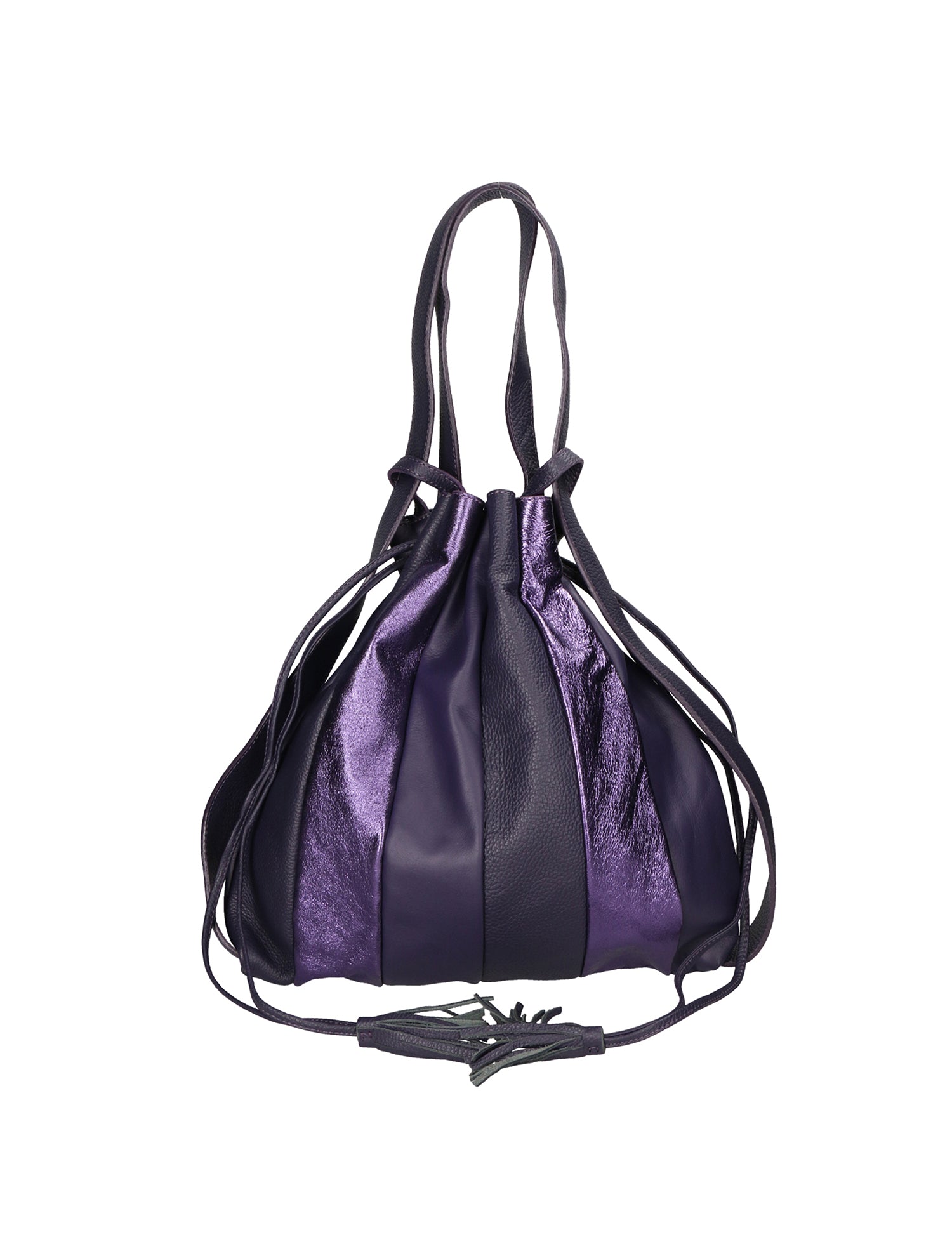 Oceania Borsa a spalla da donna Vera pelle 580041-VIOLA PURPLE Gave Lux