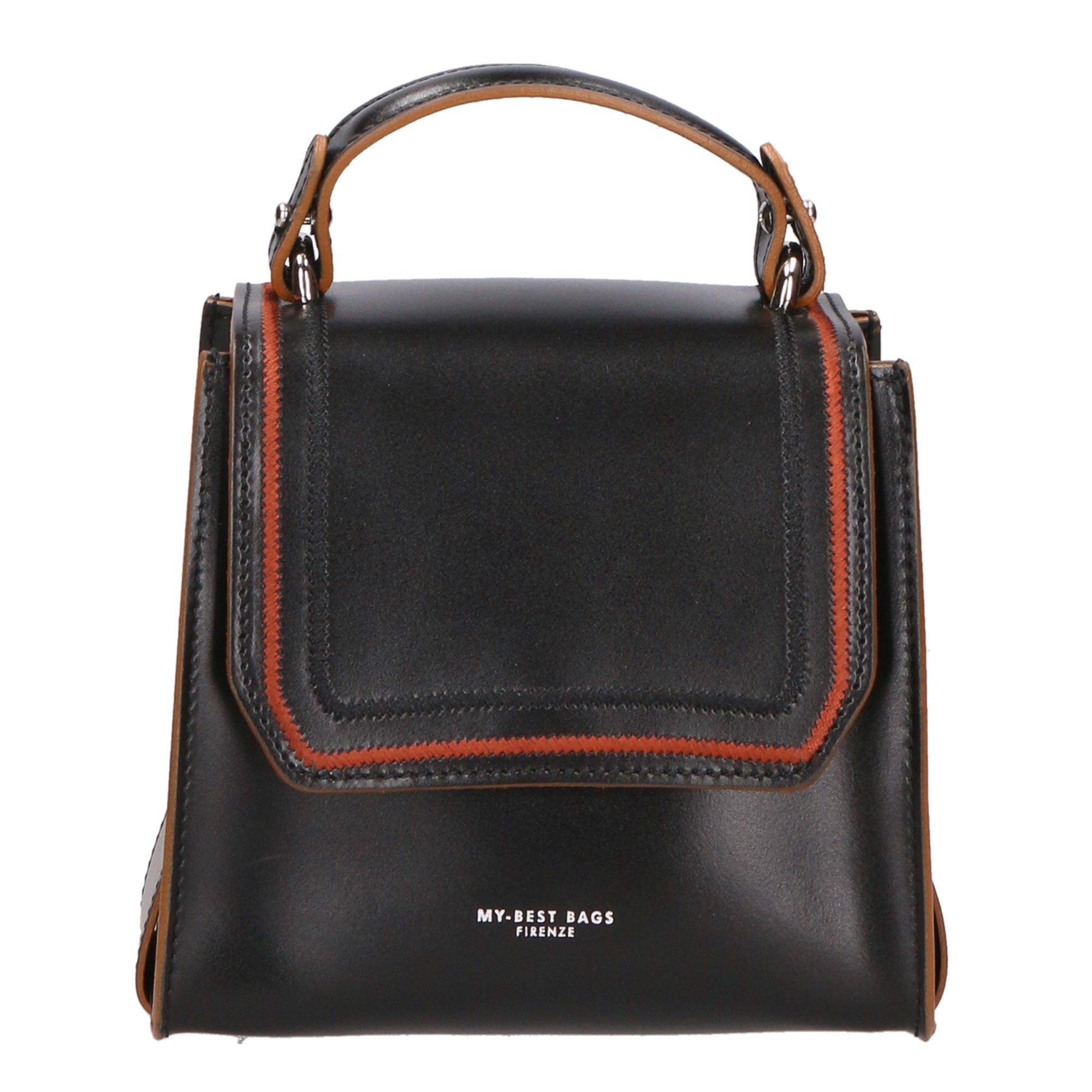 Borsa a mano da donna 100% pelle artigianale MYB-6003-FW-C99 NERO My Best Bag