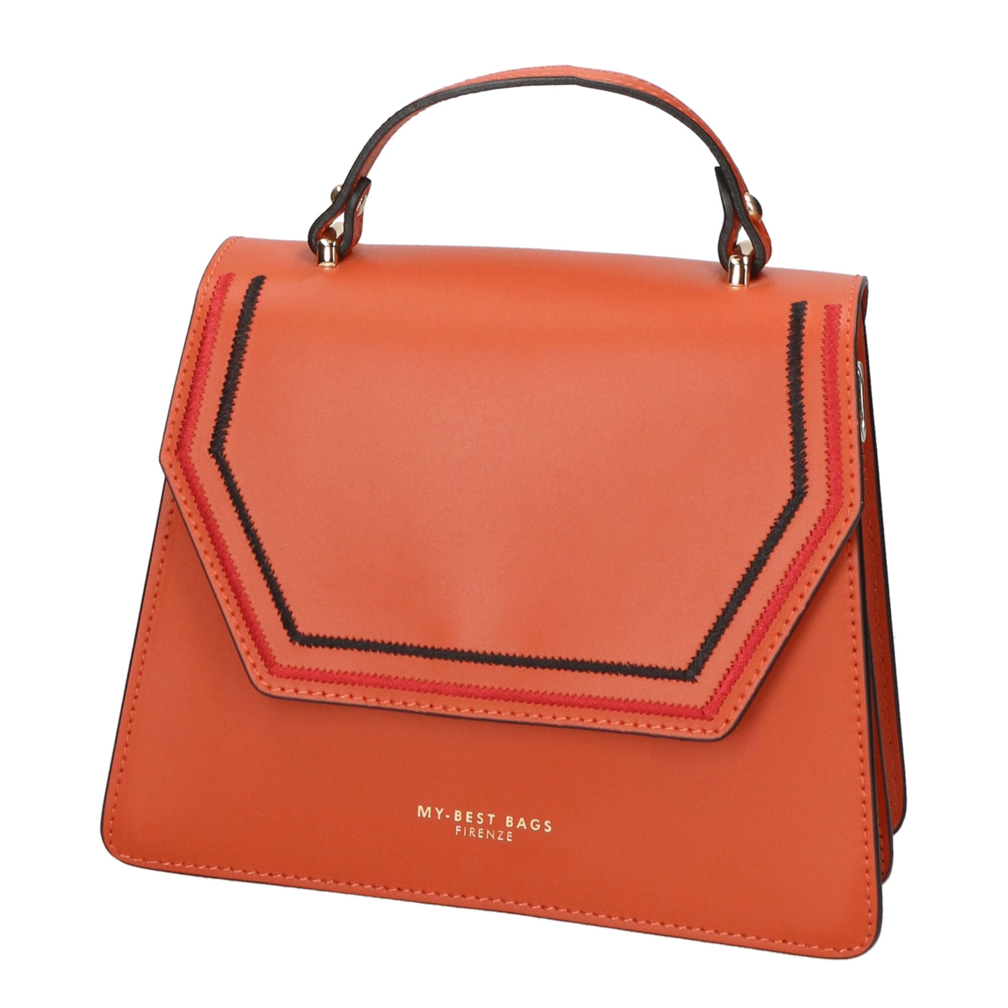 Borsa a mano da donna 100% vera pelle MYB-6004-FW-L311 MATTONE My Best Bag
