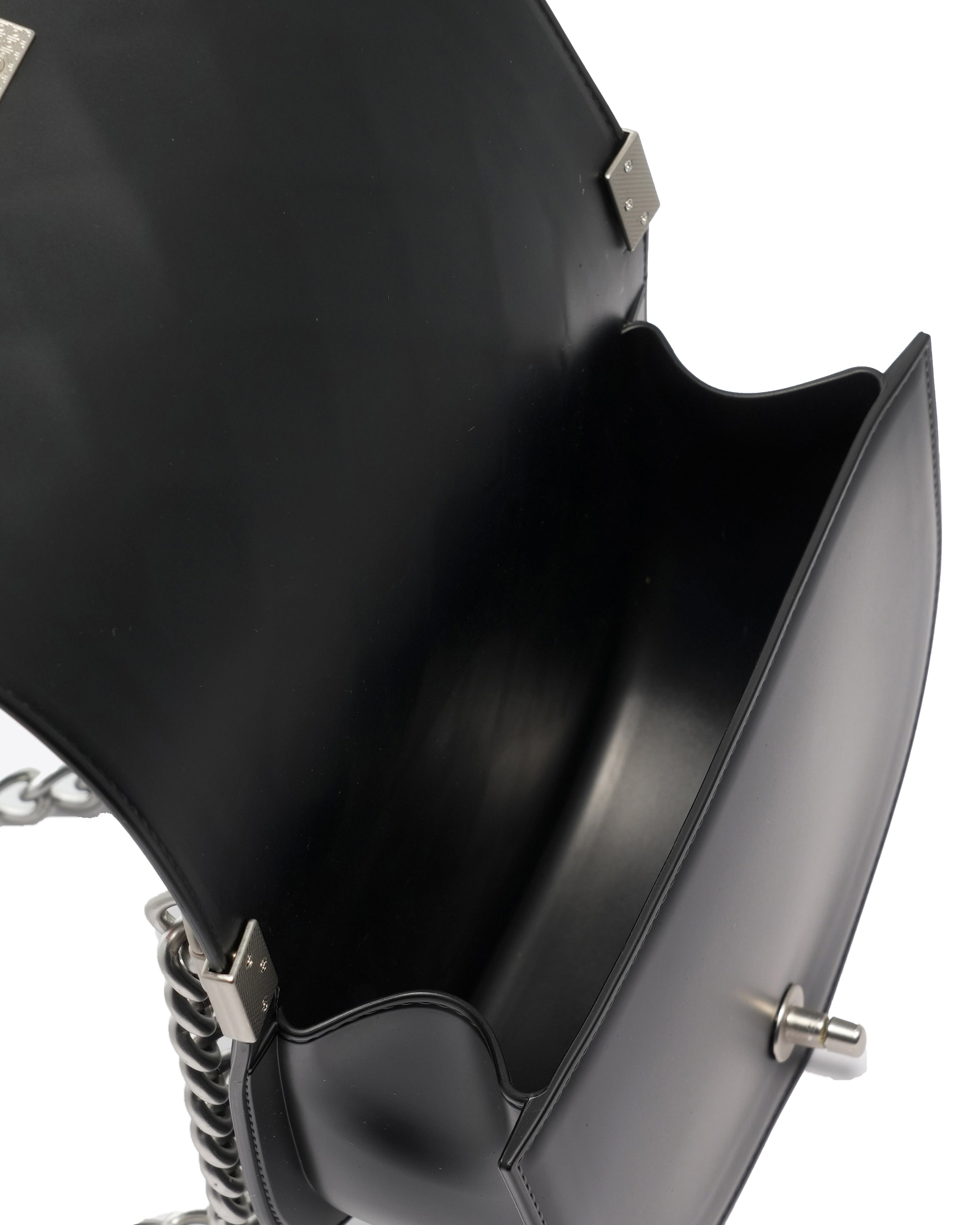 Borsa a mano da donna 100% PVC FLAT ZOE-BLACK + OFF SILVER Marc Ellis