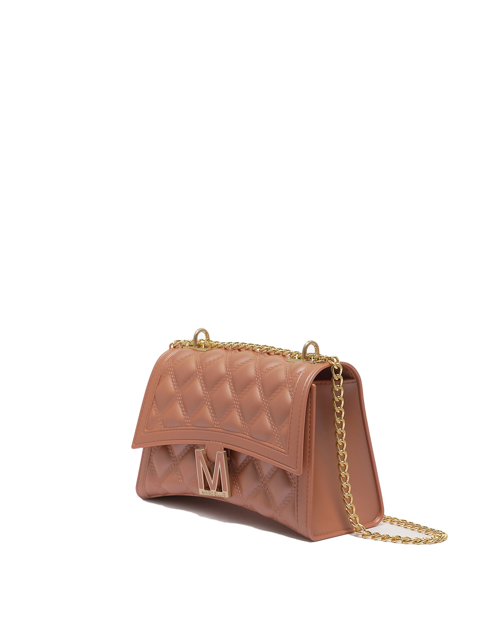 Borsa a mano da donna 100% Pvc FLAT RHOMBUS S-RAME + GOLD Marc Ellis