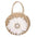 Karen Borsa a mano da donna Paglia intrecciata 88121-BIANCO Gave Lux