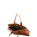 Borsa a mano unisex vera pelle Made in Italy 4454-MIELE Alessia Firenze