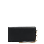 Portafoglio donna 100% poliuretano vegano TESSA-GRAIN-BLACK-GOLD Marc Ellis