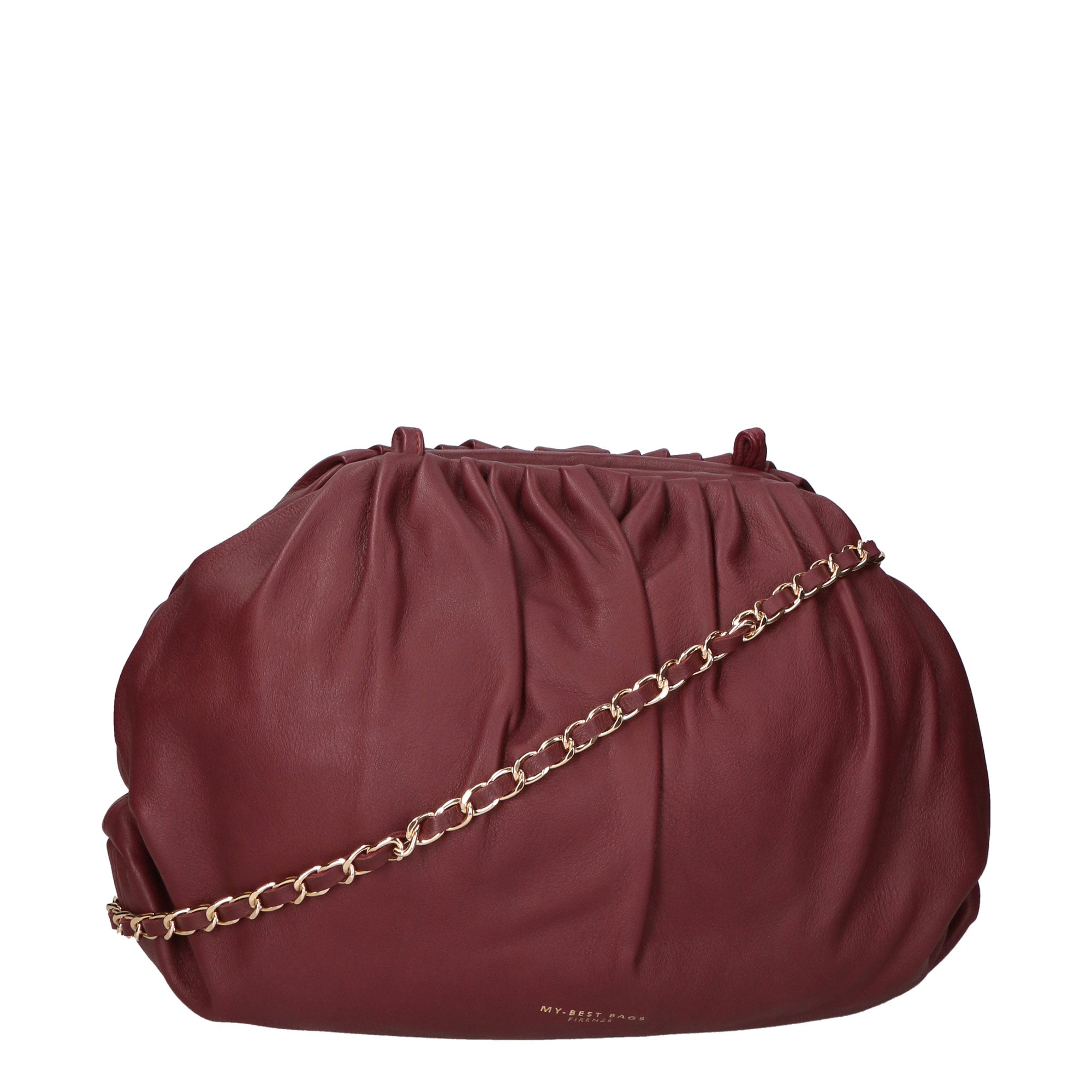 Borsa a tracolla da donna 100% pelle MYB-6017-FW-BURGUNDY 21 My Best Bag