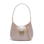 Borsa a spalla da donna 100% Pvc FLAT NEW YORK-NUDE + OFF GOLD Marc Ellis