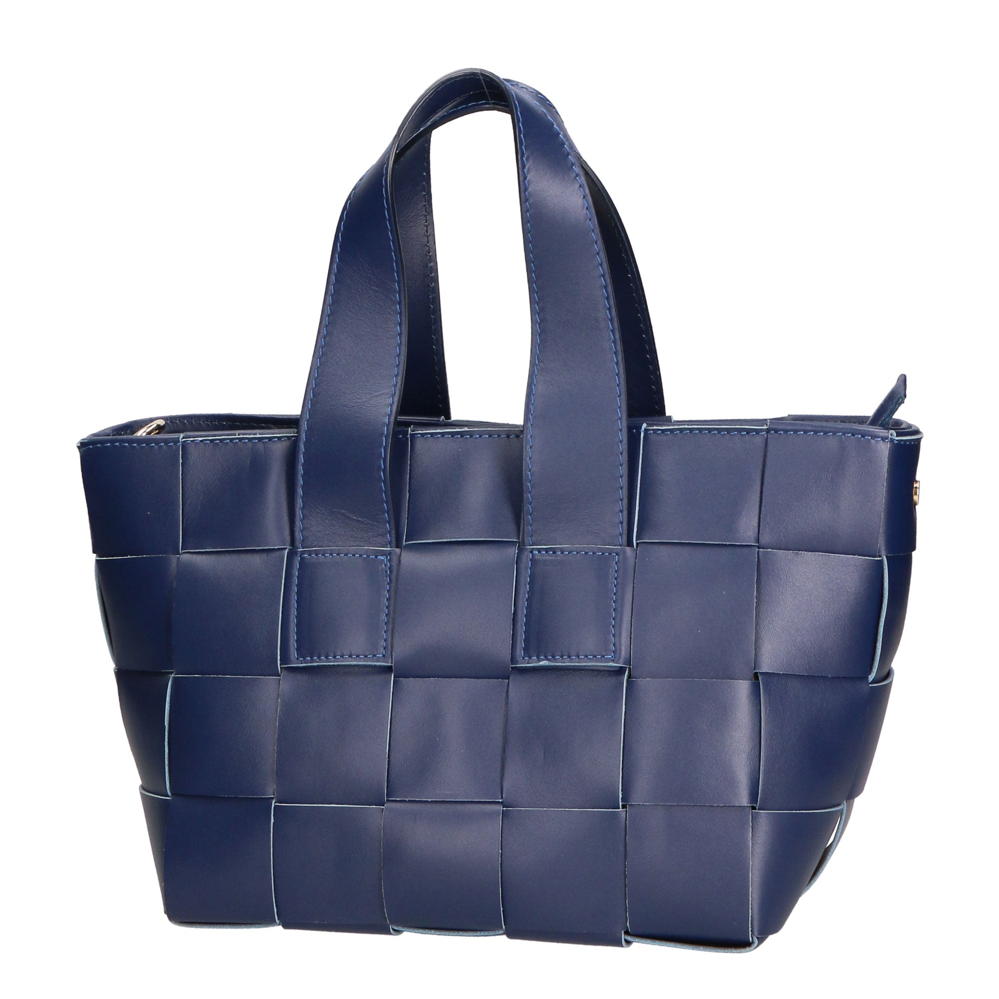 Borsa a mano da donna 100% vera pelle MYB-6025-FW-8864 BLU My Best Bag